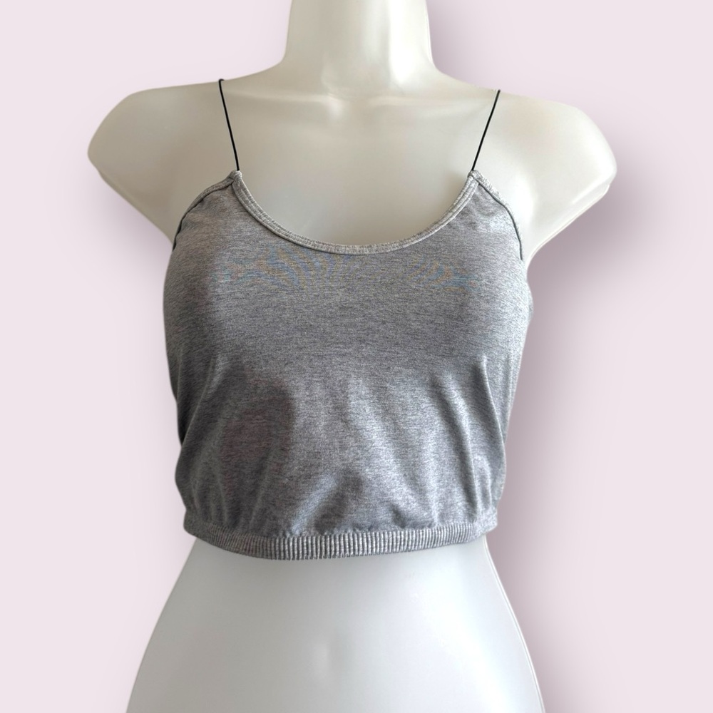 Intimately Free People Gray Cropped Cami Top Size M